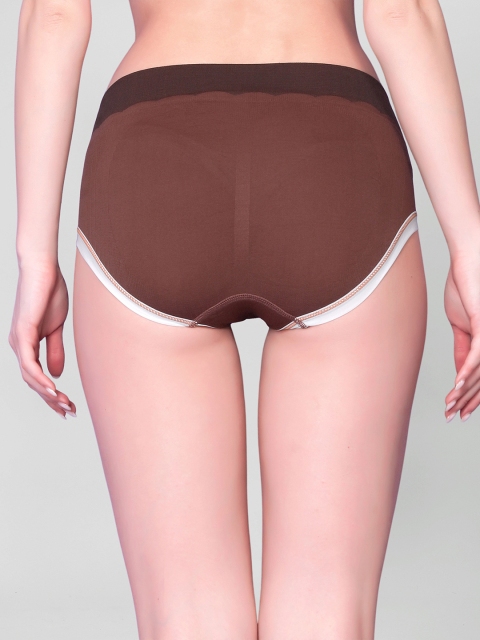 Flenzy Mid-Rise Seemless Hipster Briefs- GP104_BW - Image 4