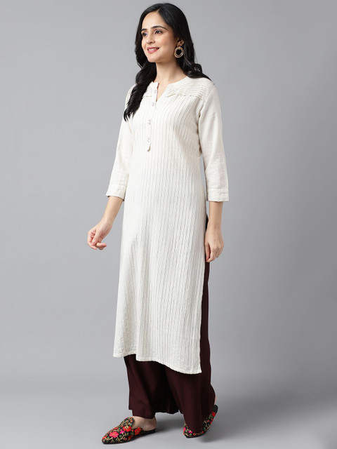 Neemiya Women Checked Thread Work Kurta - Image 3