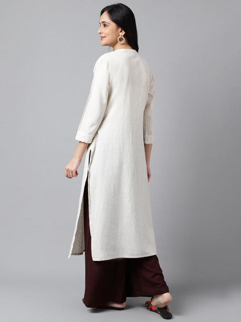 Neemiya Women Checked Thread Work Kurta - Image 4