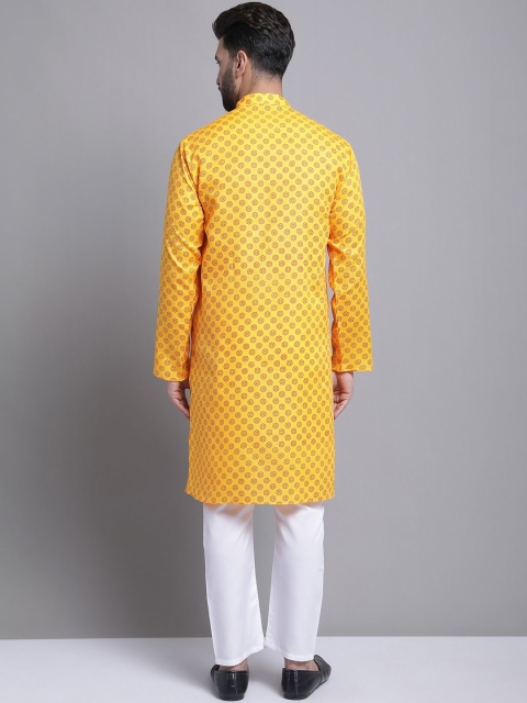 Armaan Ethnic Men Floral Printed Regular Kurta with Pyjamas - Image 5