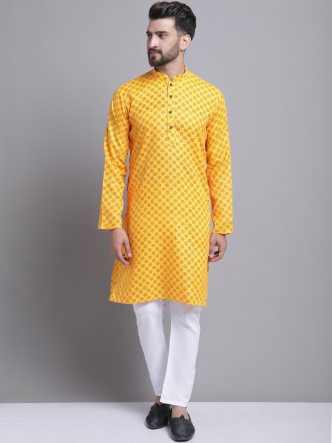 Armaan Ethnic Men Floral Printed Regular Kurta with Pyjamas