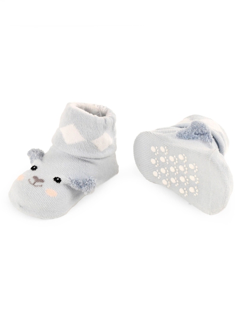 KICKS & CRAWL Infants Pack Of 2 Patterned Cotton Calf-Length Socks - Image 5