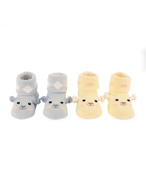 KICKS & CRAWL Infants Pack Of 2 Patterned Cotton Calf-Length Socks - Image 2