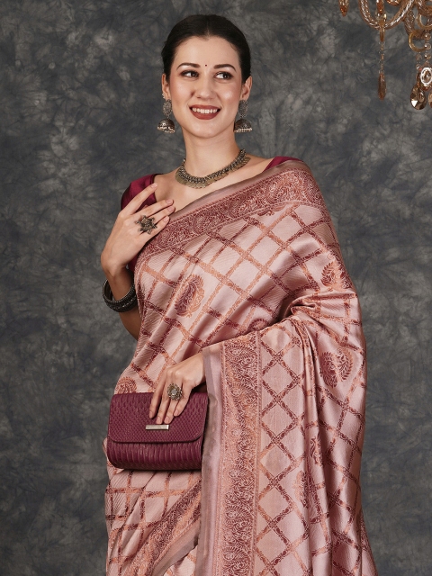 KALINI Woven Design Zari Silk Blend Designer Banarasi Saree