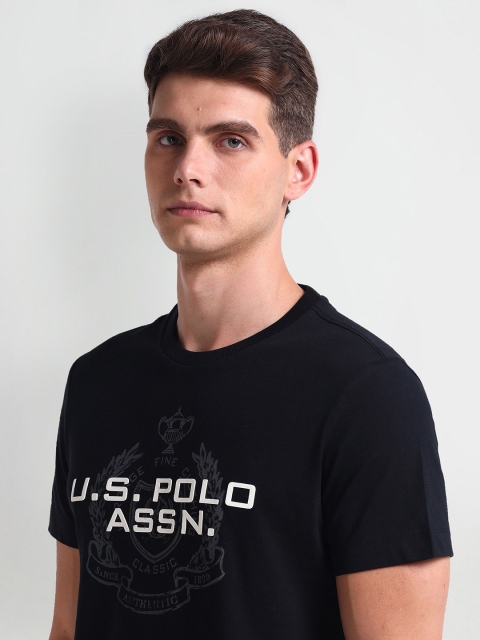 U.S. Polo Assn. Denim Co. Men Typography Printed Round Neck Slim Fit T-shirt - Image 3