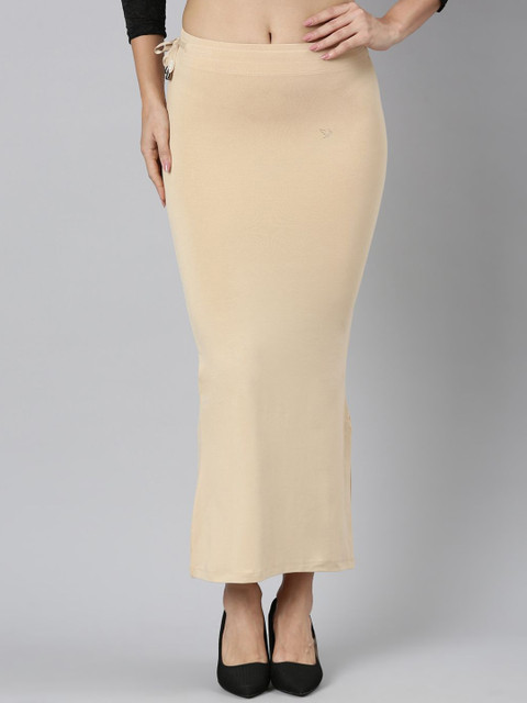 TWIN BIRDS Women Super Soft Viscose Elastane Fabric Straight Fit Saree Shapewear