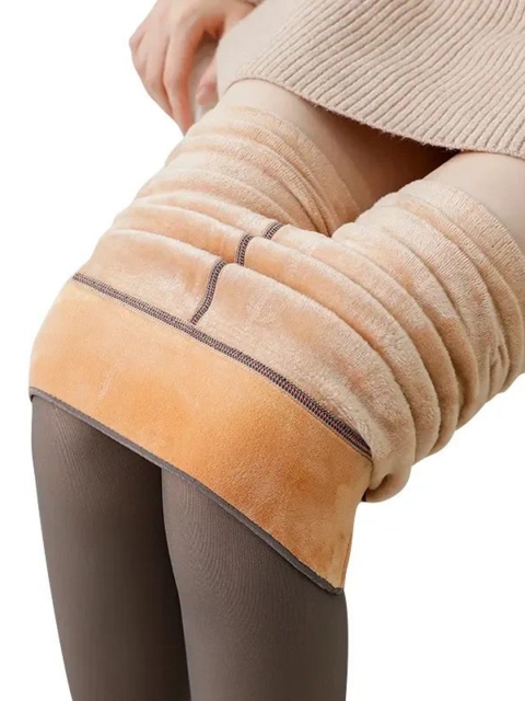 Brauch Women Stretchable Fleece Fur Thermal Stockings - Image 4