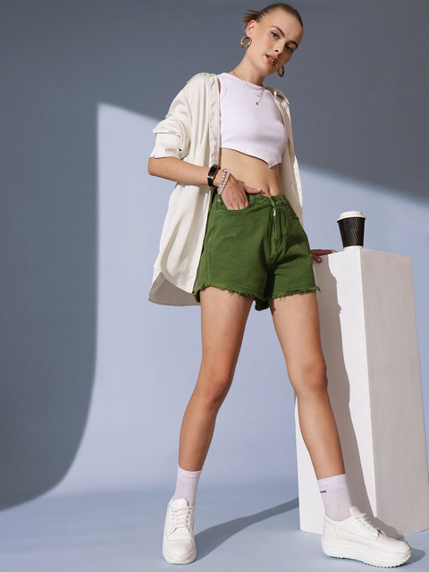 STREET 9 Women High-Rise Denim Shorts - Image 4