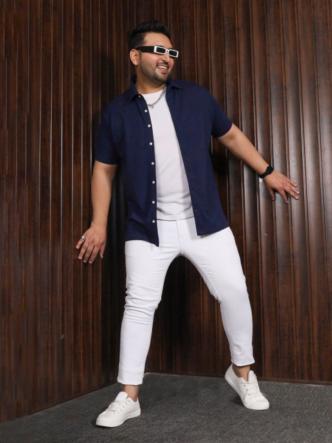 bigbanana Men Plus Size Striped Knitted Shirt - Image 6