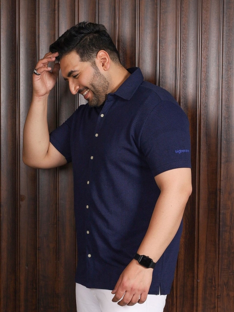 bigbanana Men Plus Size Striped Knitted Shirt - Image 4