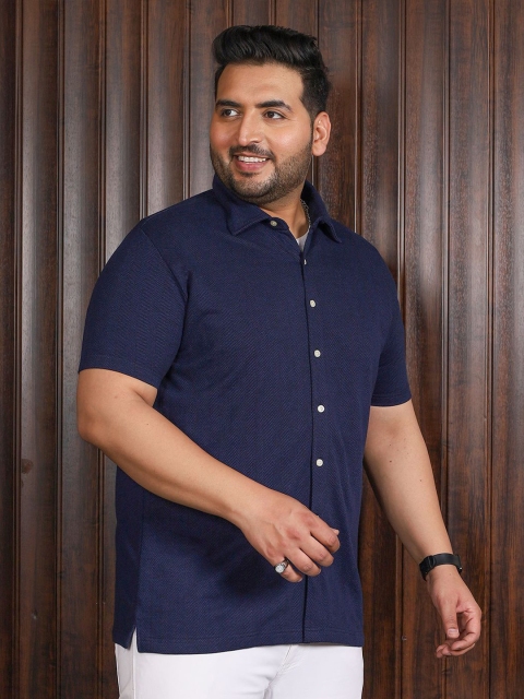 bigbanana Men Plus Size Striped Knitted Shirt - Image 3