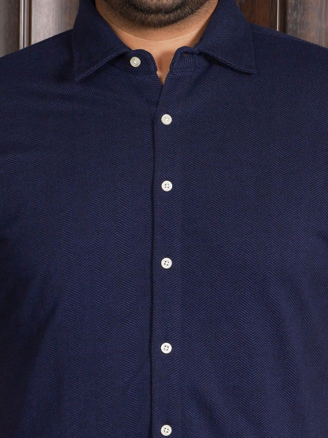 bigbanana Men Plus Size Striped Knitted Shirt - Image 2