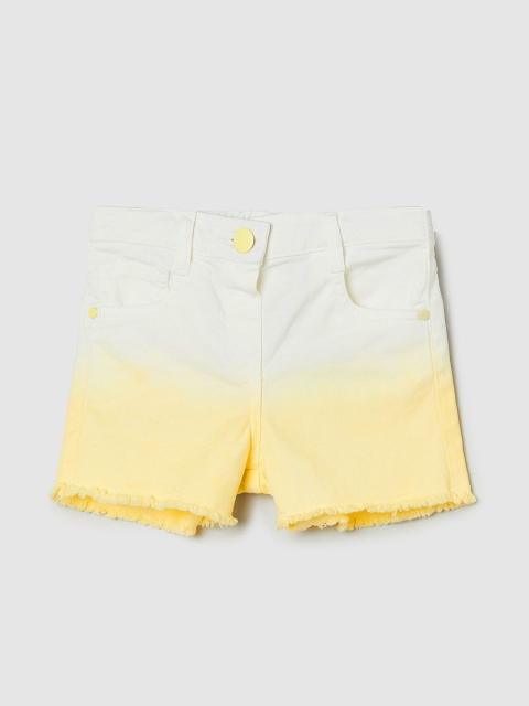 max Girls Regular Fit Mid Rise Cotton Ombre Regular Shorts