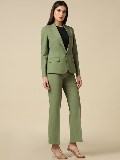 TAHVO Single-Breasted Notched Lapel Collar Formal Blazer