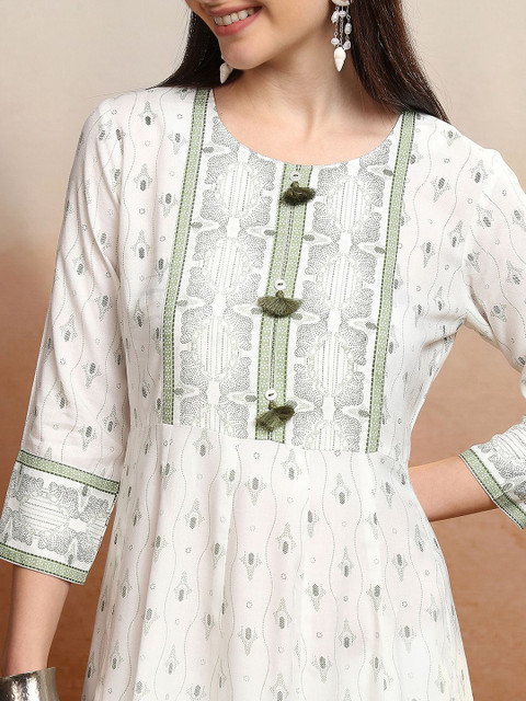 Vishudh A-Line Midi Dress - Image 2