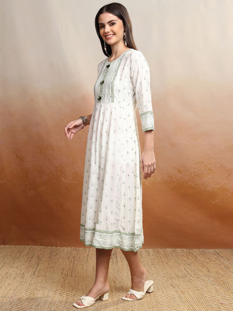 Vishudh A-Line Midi Dress - Image 4
