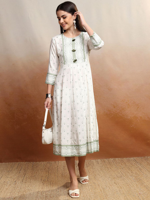 Vishudh A-Line Midi Dress - Image 6