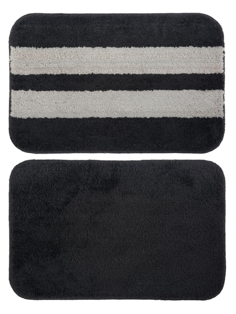 HOSTA HOMES Black & White 2 Pieces Self-Designed Anti-Skid Doormat - Image 2