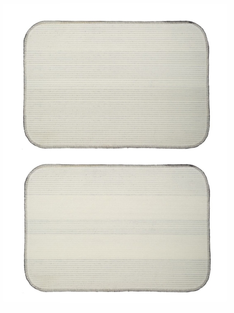 HOSTA HOMES Black & White 2 Pieces Self-Designed Anti-Skid Doormat - Image 3