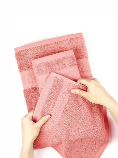 MYTRIDENT Soft Comfort Coral 6 Pieces Pure Cotton 500 GSM Towel Set - Image 4