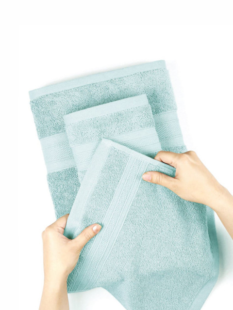 MYTRIDENT Blue 6 Pieces Pure Cotton 500 GSM Towel Set - Image 4