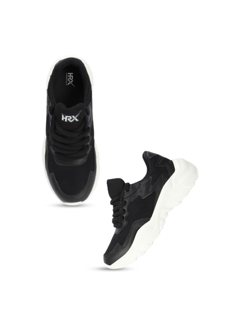 HRX by Hrithik Roshan Women Black Round Toe Comfort Insole Lightweight Sneakers - Image 7