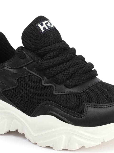 HRX by Hrithik Roshan Women Black Round Toe Comfort Insole Lightweight Sneakers - Image 6
