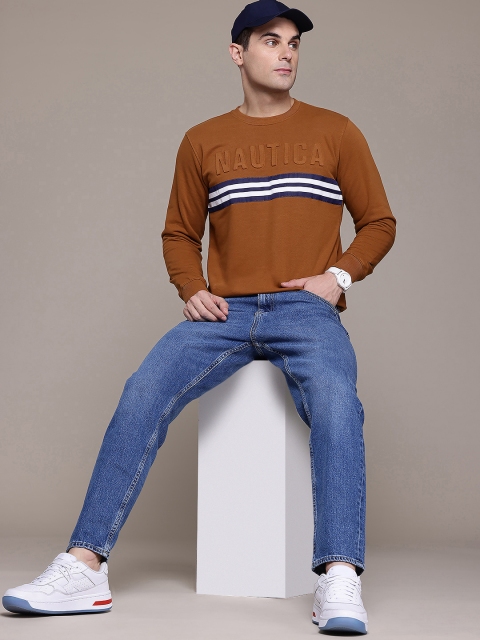 Nautica Embossed Striped Detail Sweatshirt - Image 5