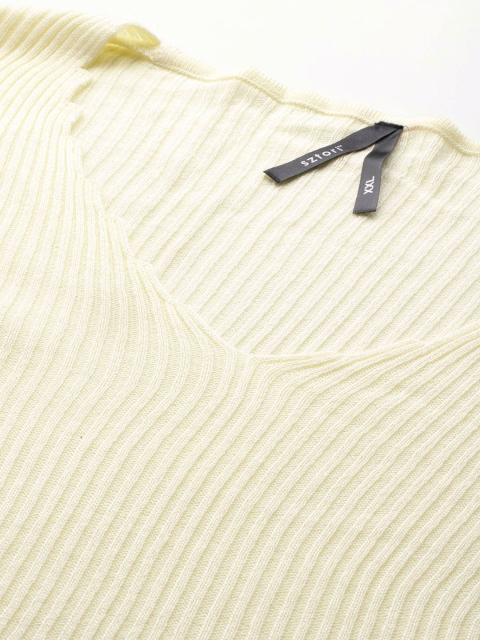 Sztori Plus Size Ribbed Acrylic Cardigan - Image 2