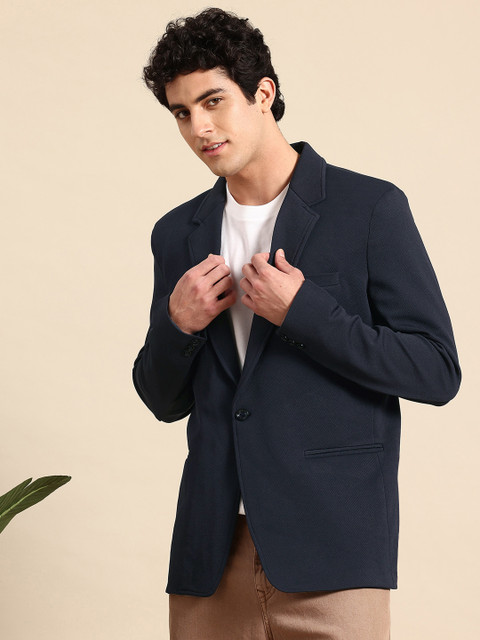 Mast & Harbour Notched Lapel Collar Regular Fit Blazer
