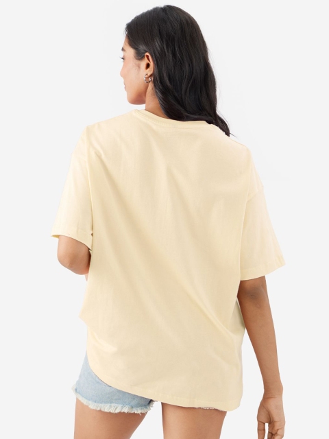 The Souled Store Women Round Neck Oversized Cotton T-shirt - Image 4