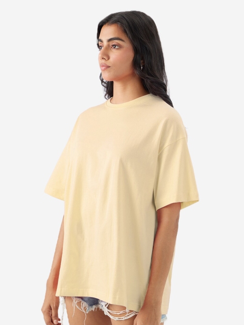The Souled Store Women Round Neck Oversized Cotton T-shirt - Image 3
