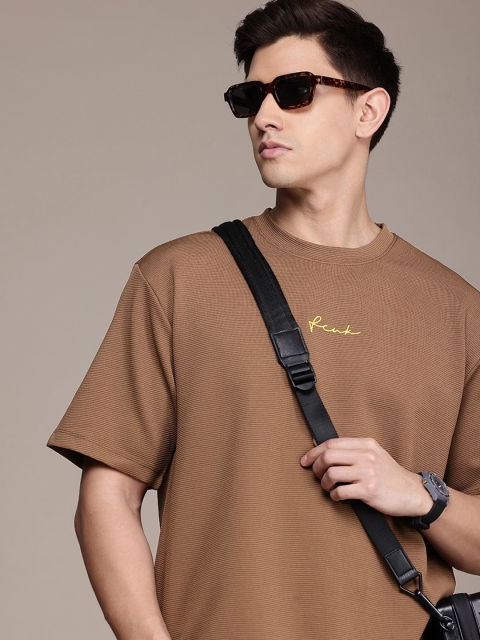 FCUK Men Premium Textured Oversized T-shirt
