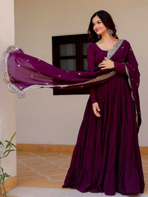 KALINI Women Regular Kurta with Trousers & With Dupatta
