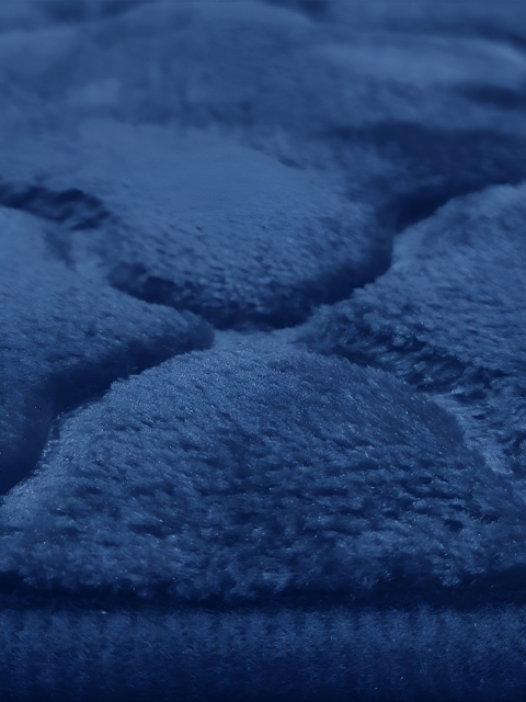 Story@home Blue Textured Microfiber Anti Skid 210 GSM Rectangular Bath Rug - Image 7
