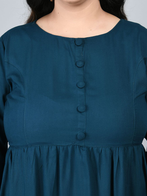 DesiNoor.com Women Plus Size Empire Midi Dress - Image 2