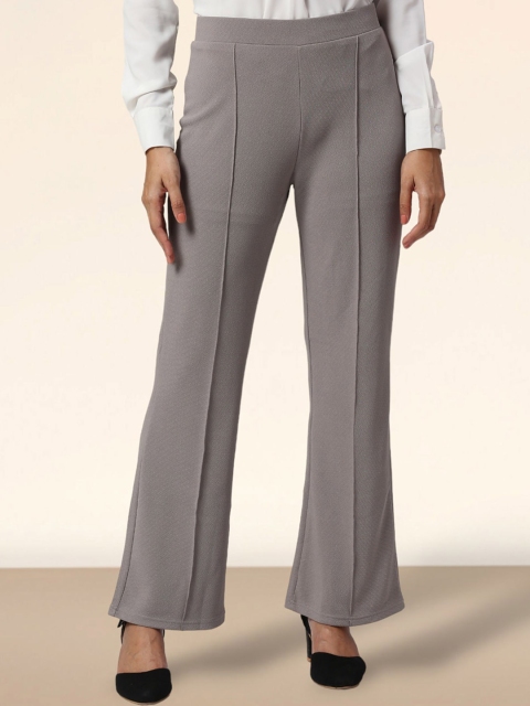 FITHUB Women Flared High-Rise Trousers