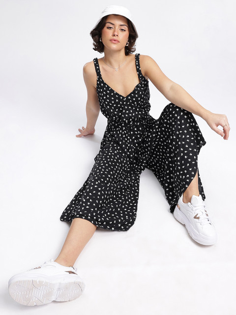 DressBerry Floral Print Wrap Jumpsuit