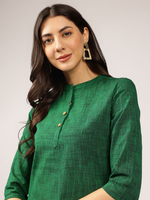 Anouk X fwd Mandarin Collar Cotton Straight Kurta - Image 7