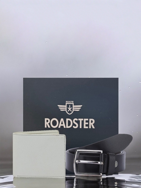 Roadster Men Wallet & Belt Accessory Gift Set