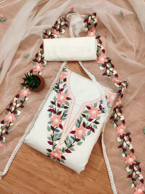 KALINI Embroidered Unstitched Dress Material