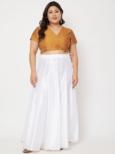 studio rasa Plus Size V-Neck Stretchable Saree Blouse - Image 5