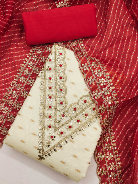 KALINI Embroidered Unstitched Dress Material