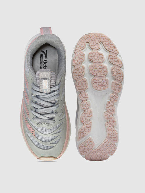 Action Women KIA-206-LIGHT-GREY-PINK Mesh Running Non-Marking Shoes - Image 4