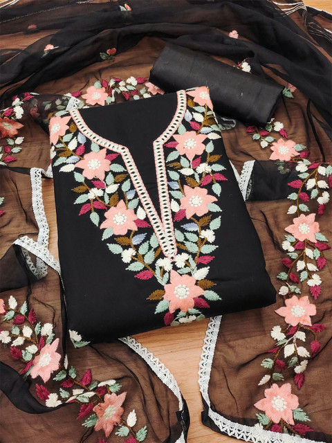 Panzora Embroidered Unstitched Dress Material