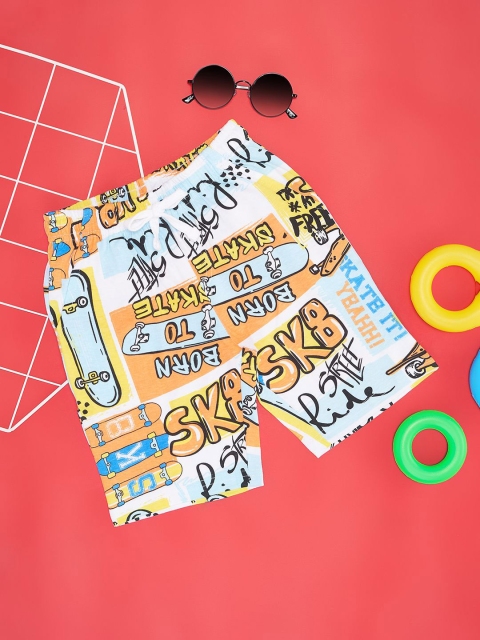 Pantaloons Junior Boys Printed Regular Fit Pure Cotton Shorts