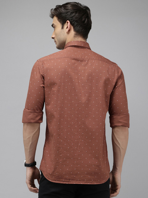 Arrow Sport Pure Cotton Slim Fit Floral Micro Or Ditsy Printed Casual Shirt - Image 5