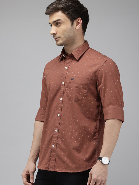 Arrow Sport Pure Cotton Slim Fit Floral Micro Or Ditsy Printed Casual Shirt - Image 4