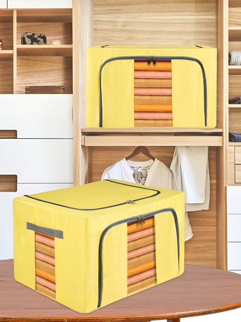 Kuber Industries Yellow Regular Cloth Storage Box Organisers - Image 5