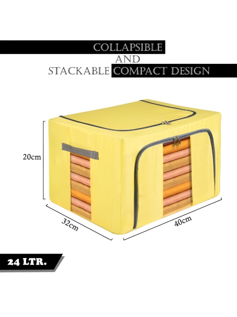Kuber Industries Yellow Regular Cloth Storage Box Organisers - Image 4